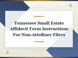 Tennessee Small Estate Affidavit Form Instructions for Non-Attorney Filers
